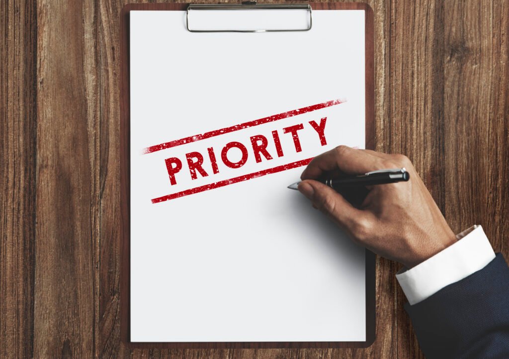 priority importance tasks urgency effectivity focus concept