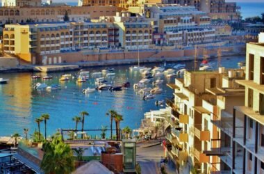 Image of St Julians Bay in Malta