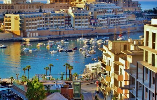 Image of St Julians Bay in Malta