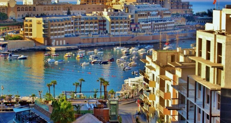 Image of St Julians Bay in Malta