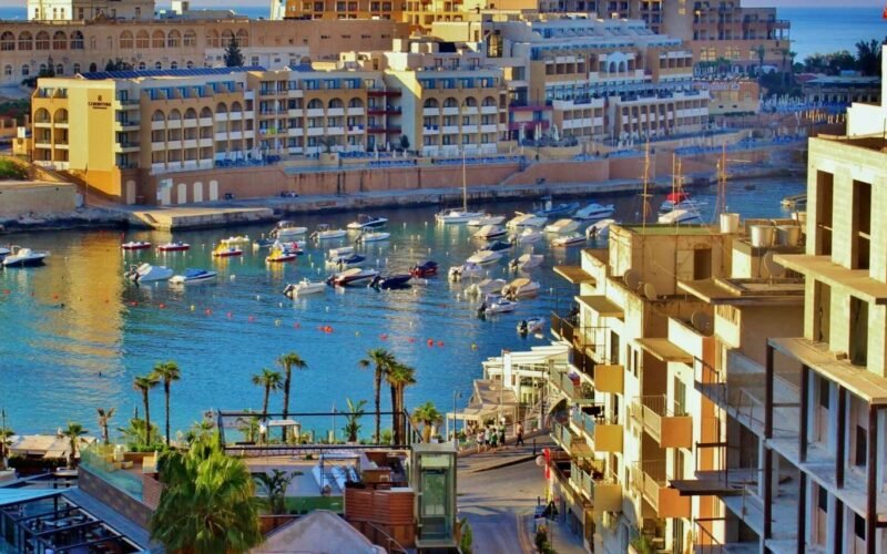 Image of St Julians Bay in Malta