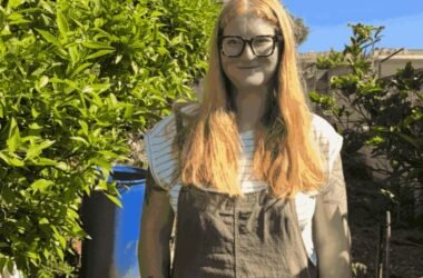 Image showing Petra standing in a garden.