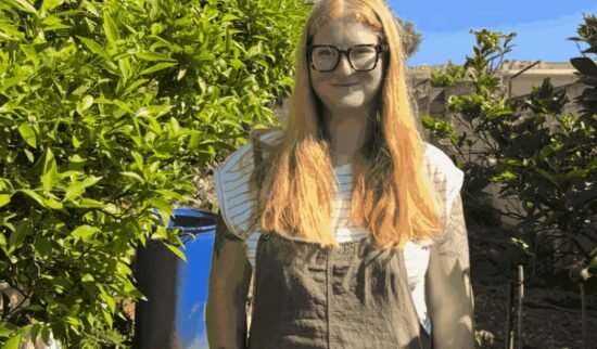 Image showing Petra standing in a garden.