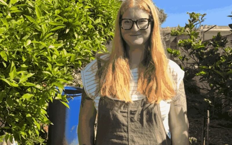 Image showing Petra standing in a garden.