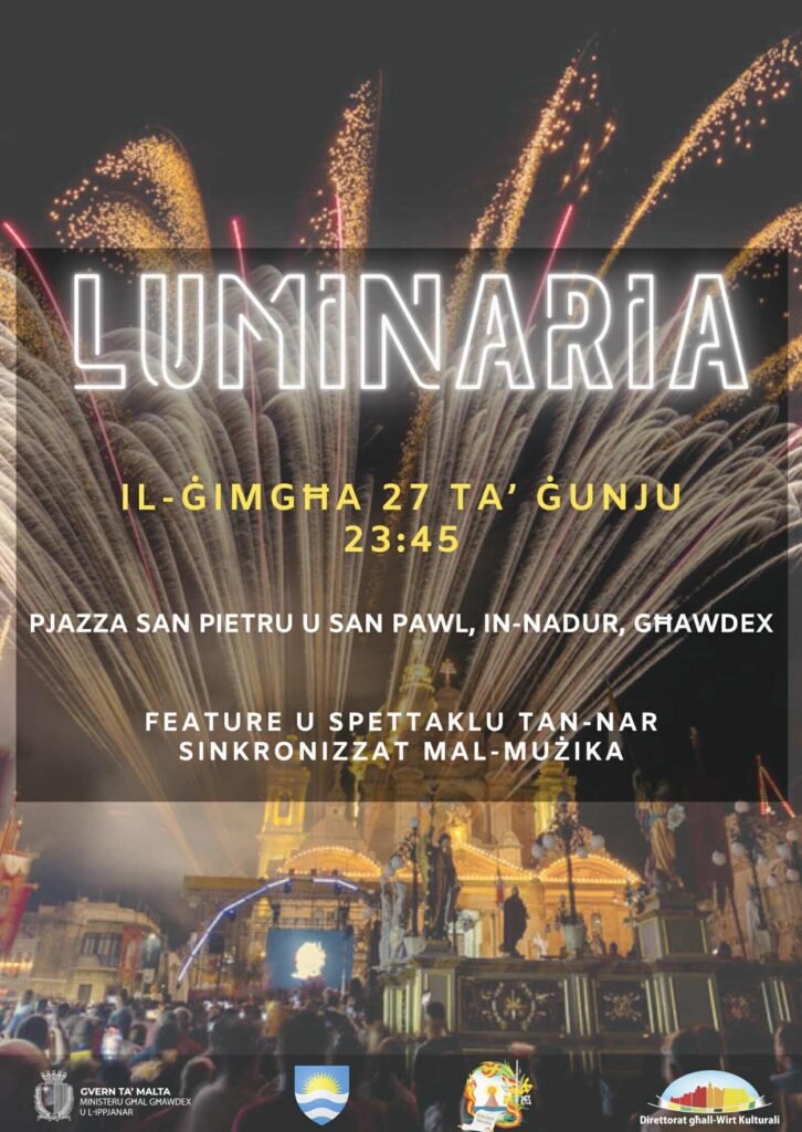 Was ist los in Malta &Amp; Gozo? Juni Ausgabe 9 Luminaria-Plakat 2025