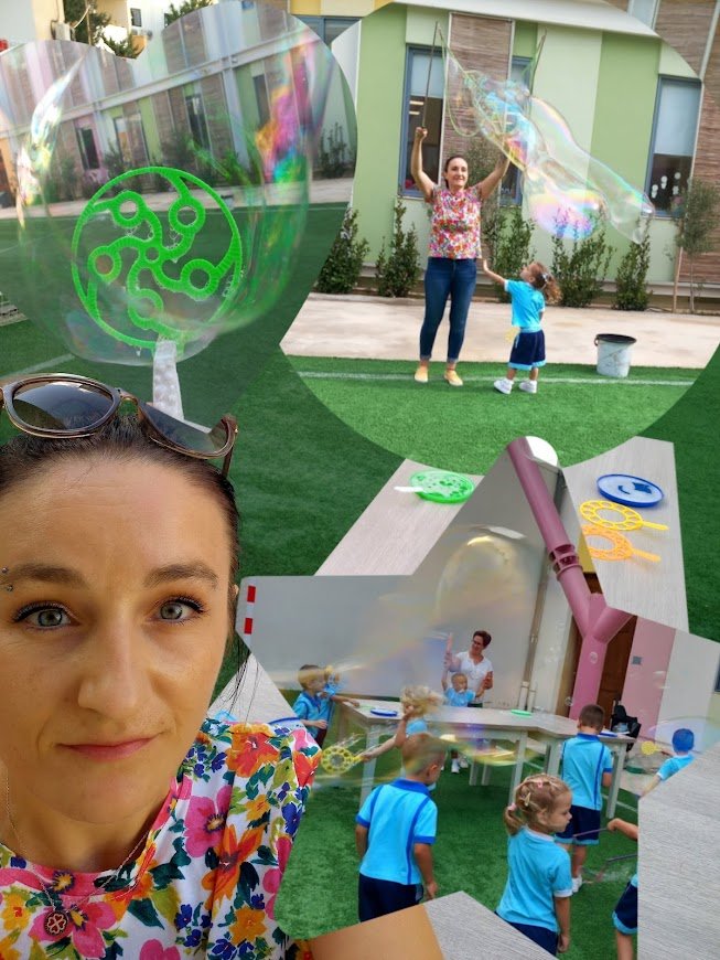 giant soap bubbles experience in Happy school october 2025 1