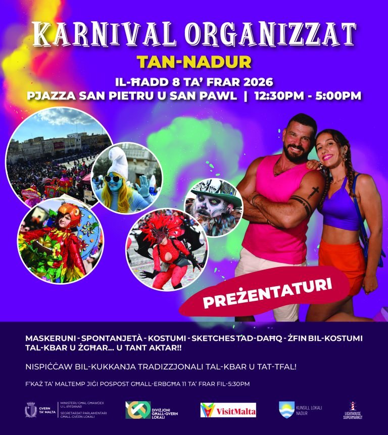 A February Escape to Gozo: St Valentine’s and Carnival 7 karnival organizzat 2026 768x862 1