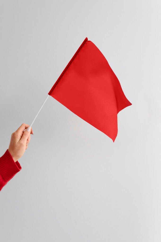 Winken mit der roten Fahne