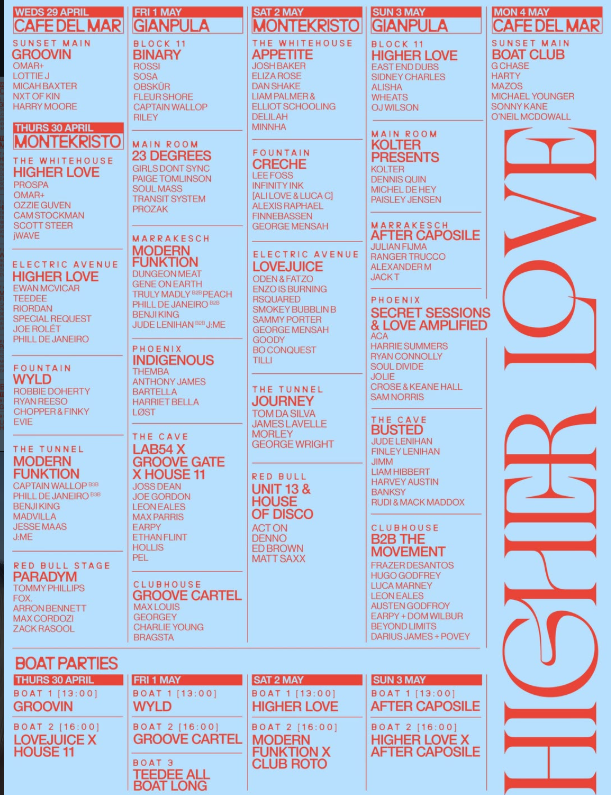 high love festival programme